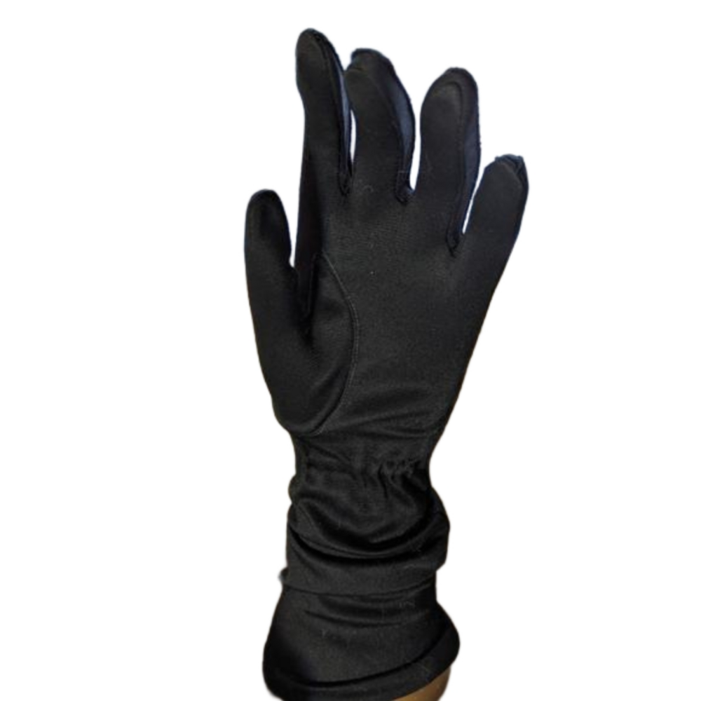 KerrybrookGloves black sears roebuck's 6.5 vintage small long elastic wrist